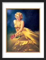 1960's Inspired Pin Up Girl Framed Art Print by Edward Runci