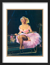 1960's Inspired Pin Up Girl Framed Art Print by Edward Runci