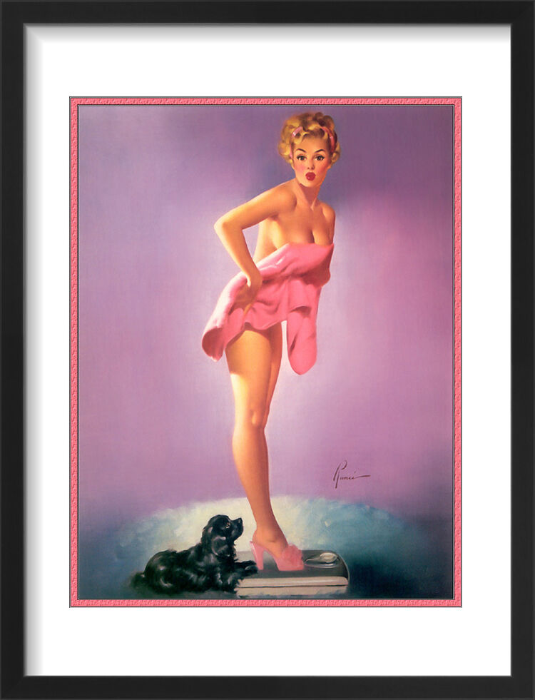 1960's Inspired Pin Up Girl Framed Art Print by Edward Runci