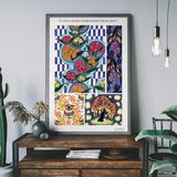 Art Nouveau Pattern Print 014 Framed Art Print by Emile-Alain Séguy