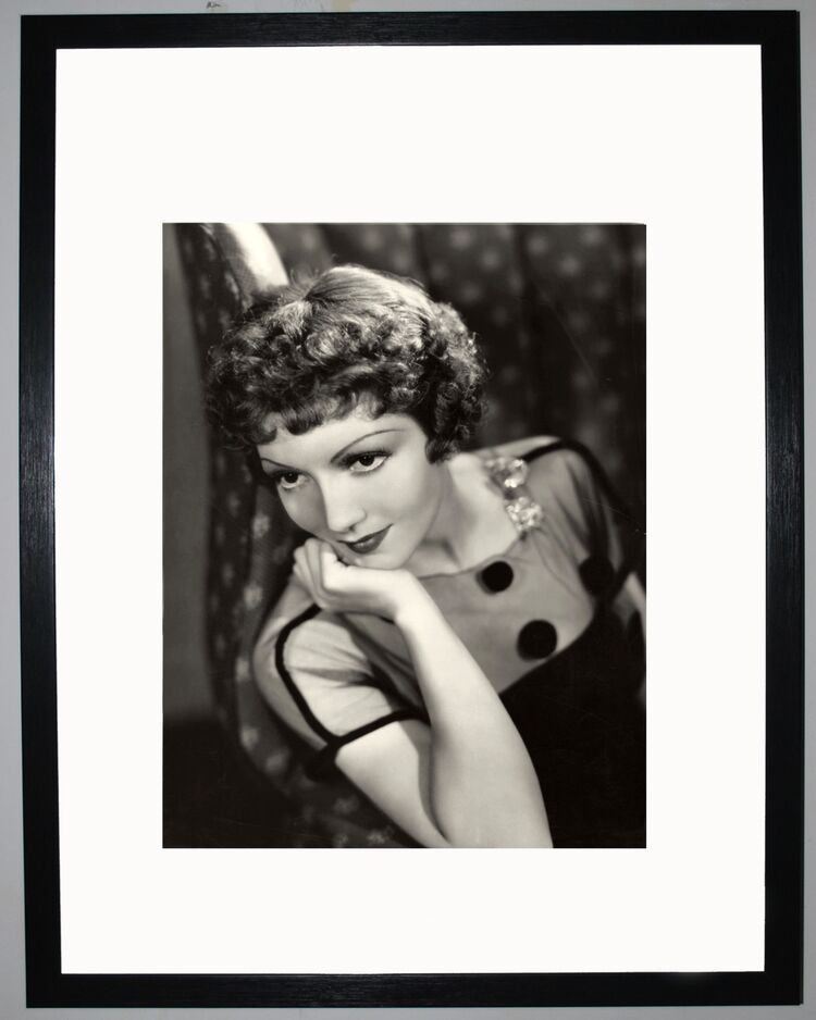 Claudette Colbert Framed Art Print by Silver Screen Stars