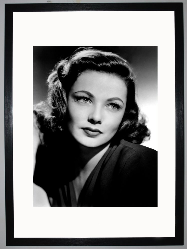 Gene Tierney Framed Art Print by Silver Screen Stars