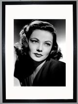 Gene Tierney Framed Art Print by Silver Screen Stars