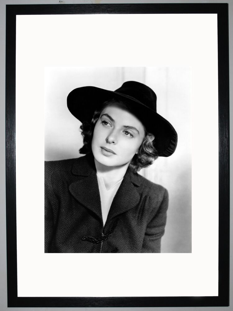Ingrid Bergman Framed Art Print by Silver Screen Stars