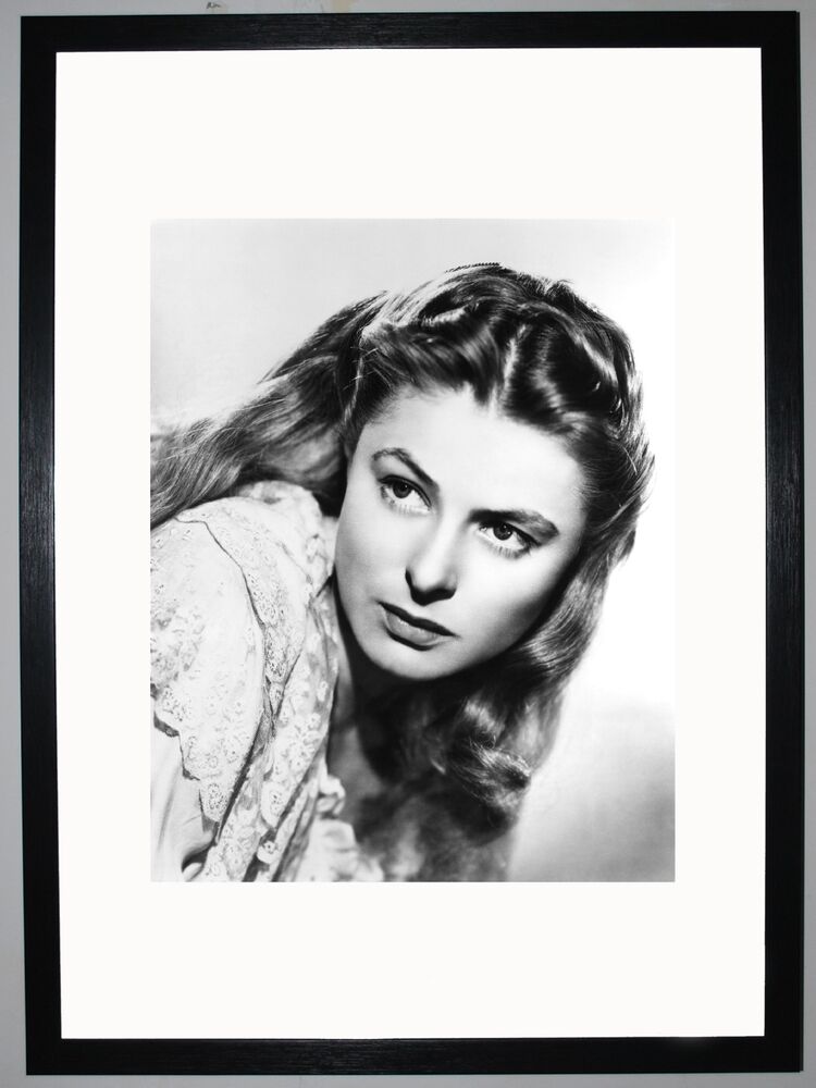 Ingrid Bergman Framed Art Print by Silver Screen Stars