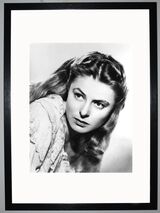 Ingrid Bergman Framed Art Print by Silver Screen Stars
