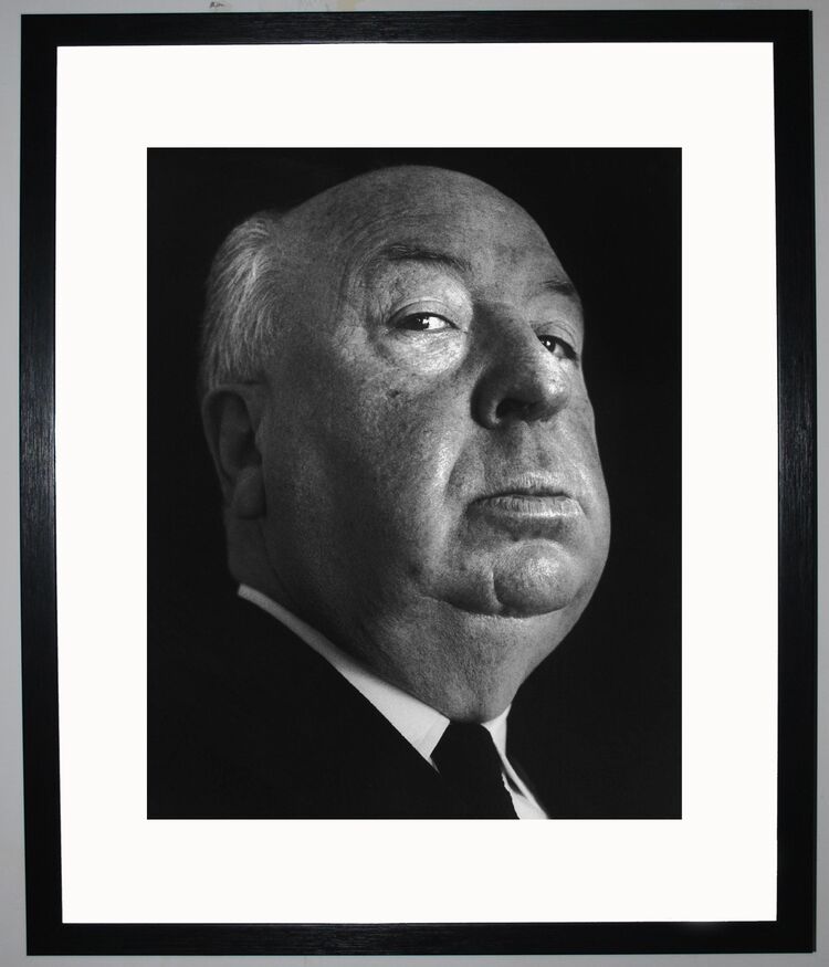 Alfred Hitchcock Framed Art Print by Silver Screen Stars