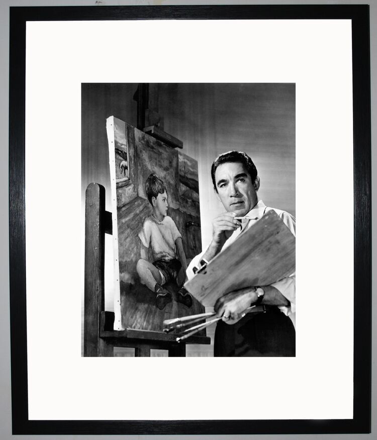 Anthony Quinn Framed Art Print by Silver Screen Stars
