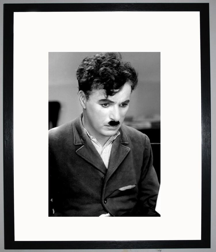 Charlie Chaplin Framed Art Print by Silver Screen Stars