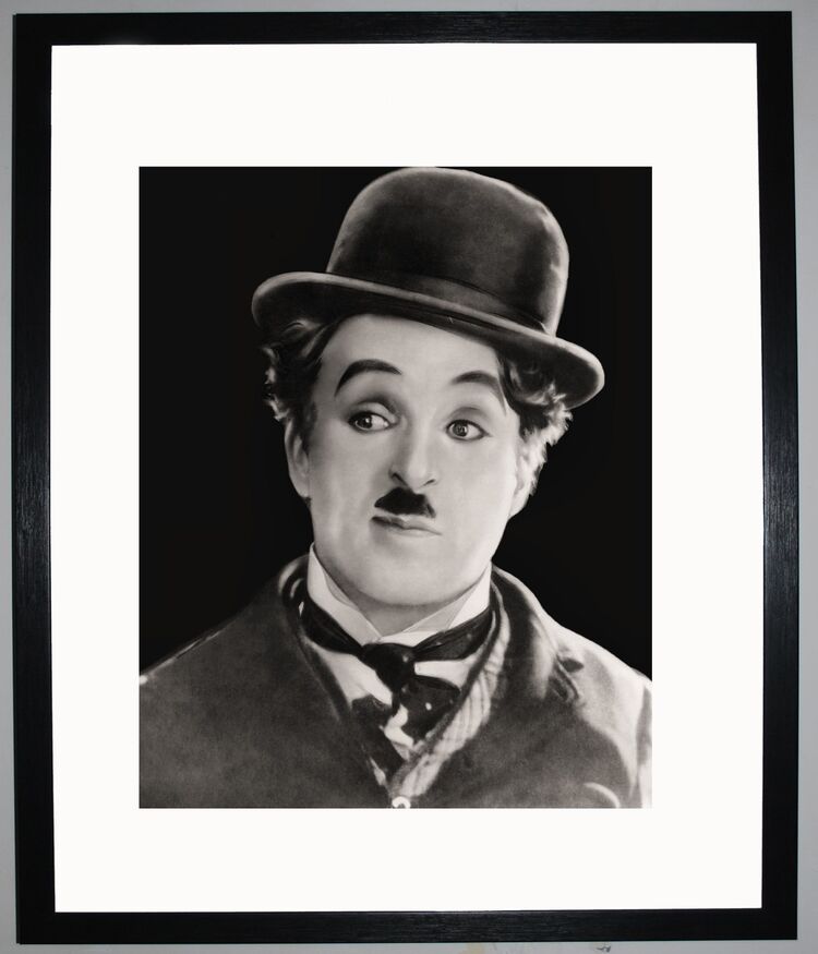 Charlie Chaplin Framed Art Print by Silver Screen Stars