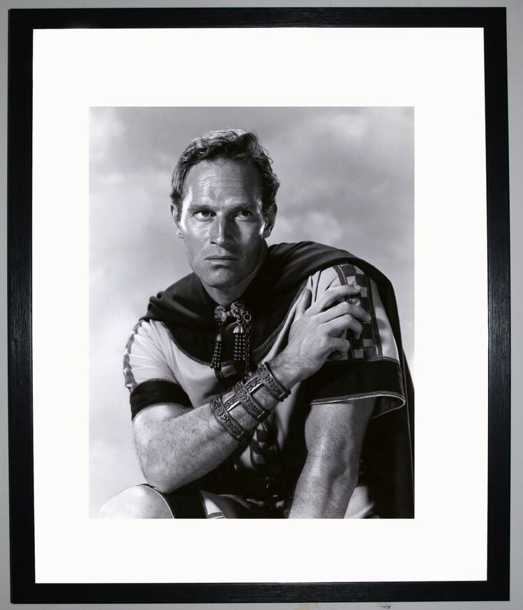Charlton Heston Framed Art Print by Silver Screen Stars