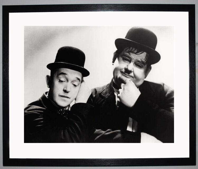 Laurel and Hardy Framed Art Print by Silver Screen Stars