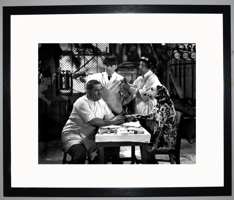 The Three Stooges Framed Art Print by Silver Screen Stars