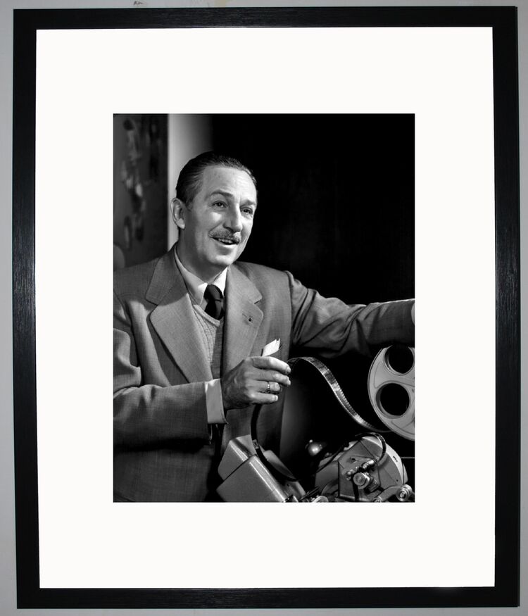 Walt Disney Framed Art Print by Silver Screen Stars