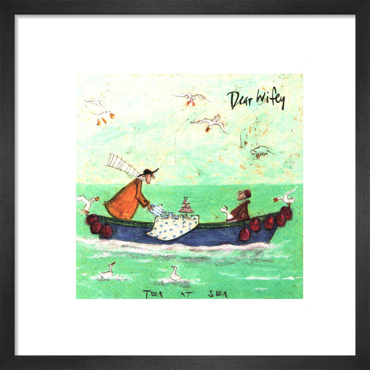 Tea at Sea Framed Art Print by Sam Toft