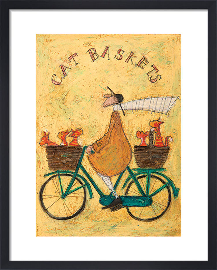 Cat Baskets Framed Art Print by Sam Toft
