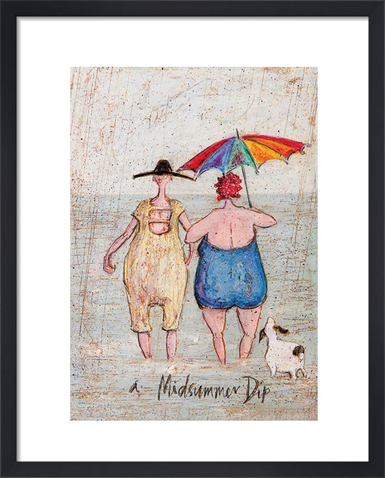 A Midsummer Dip Framed Art Print by Sam Toft