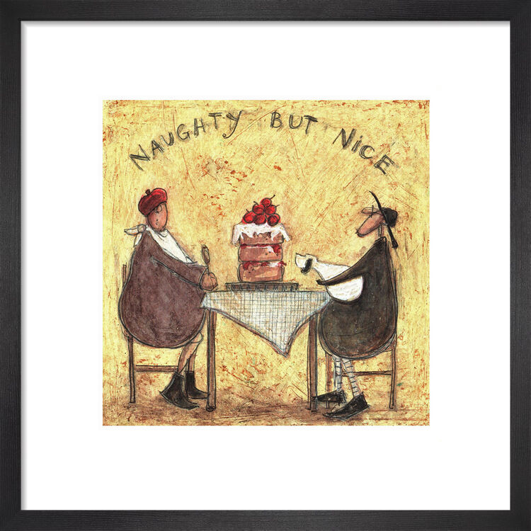 Naughty but nice Framed Art Print by Sam Toft