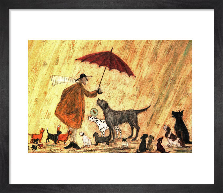 Cats and Dogs Framed Art Print by Sam Toft