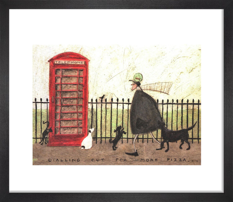 Dialling out for more pizza Framed Art Print by Sam Toft