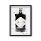 Hendricks Gin Graphic Splash Print Roku Inspired Framed Art Print