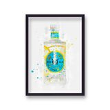 Malfy Gin Graphic Splash Print Roku Inspired Framed Art Print