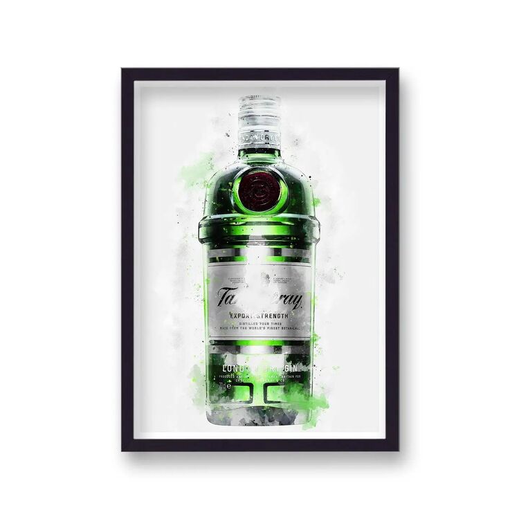 Tanqueray Gin Graphic Splash Print Roku Inspired Framed Art Print