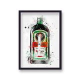 Jagermeister Spirit Graphic Splash Print Roku Inspired Framed Art Print