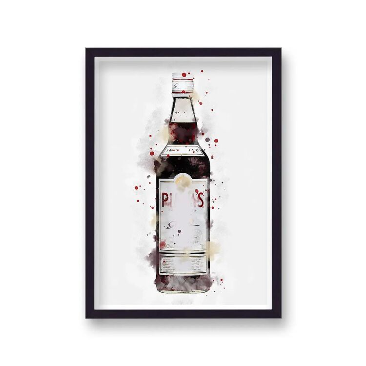 Pimms Graphic Splash Print Roku Inspired Framed Art Print