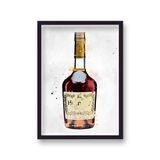 Hennessey Brandy Graphic Splash Print Roku Inspired Framed Art Print