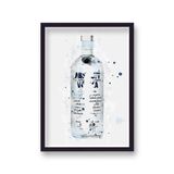 Absolute Vodka Graphic Splash Print Roku Inspired Framed Art Print