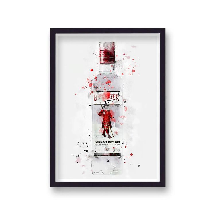 Beefeater Gin Graphic Splash Print Roku Inspired Framed Art Print