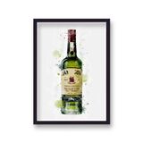 Jameson Whisky Graphic Splash Print Roku Inspired Framed Art Print