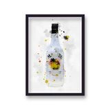 Malibu Graphic Splash Print Roku Inspired Framed Art Print
