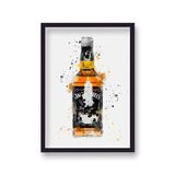 Jack Daniels Graphic Splash Print Roku Inspired Framed Art Print