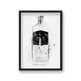 Aviation Gin Graphic Splash Print Roku Inspired Framed Art Print