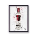 Smirnoff Vodka Graphic Splash Print Roku Inspired Framed Art Print