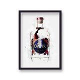 Ophir Gin Graphic Splash Print Roku Inspired Framed Art Print