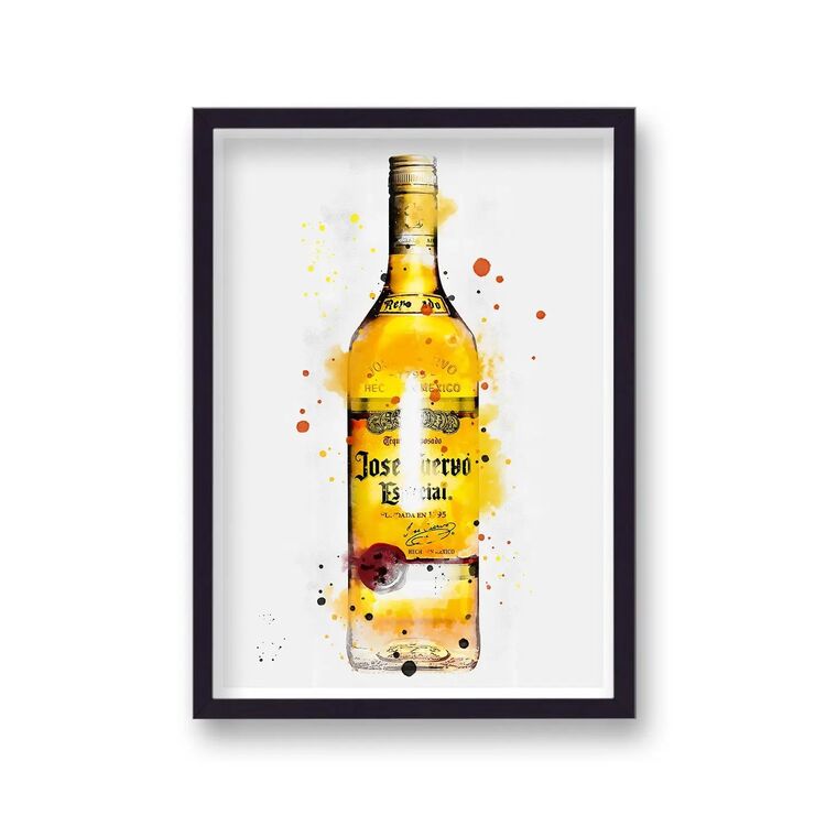 Jose Cuervo Graphic Splash Print Roku Inspired Framed Art Print