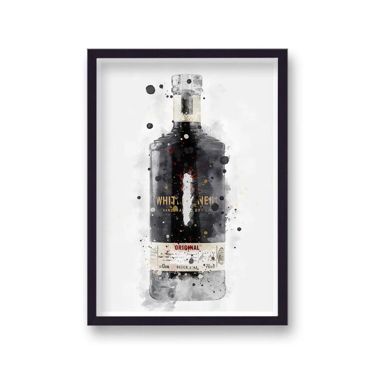 Whitley Neill Gin Graphic Splash Print Roku Inspired Framed Art Print