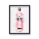 Gordon's Pink Gin Graphic Splash Print Roku Inspired Framed Art Print
