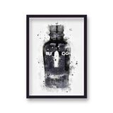 Bulldog Gin Graphic Splash Print Roku Inspired Framed Art Print