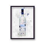 Grey Goose Vodka Graphic Splash Print Roku Inspired Framed Art Print
