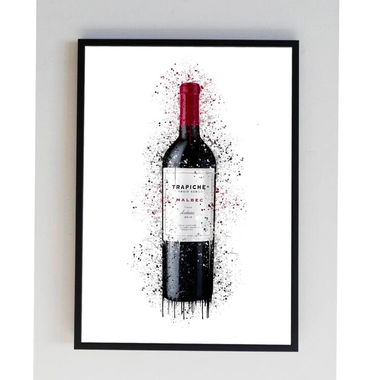 Malbec Red Wine Splatter Print