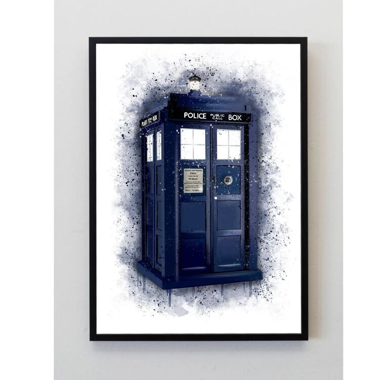 Tardis Splatter Print