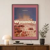 Wyoming Travel Poster Framed Art Print
