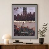 Pennsylvania Vintage Travel Poster Framed Art Print