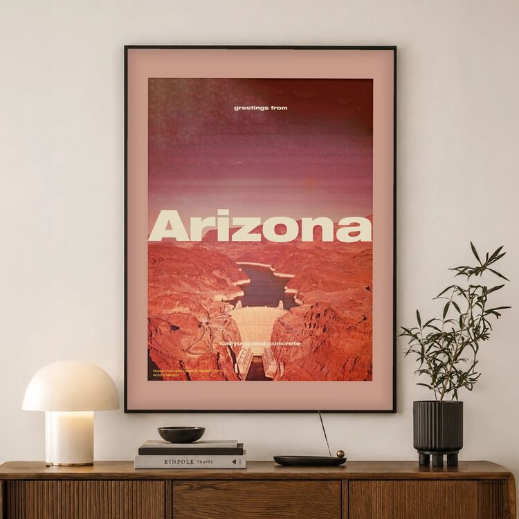 Arizona Vintage Travel Poster Framed Art Print