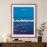 Louisiana Vintage Travel Poster Framed Art Print