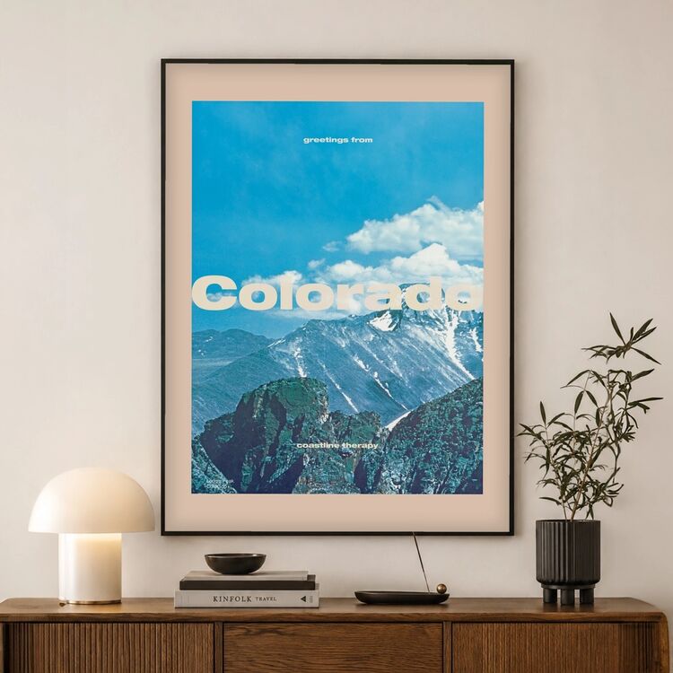 Colorado Vintage Travel Poster Framed Art Print